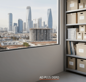 Bayraklı Eşya Depolama - Ofis ve ev eşyaları için Ad Plus Depo'da güvenli kilitli birim